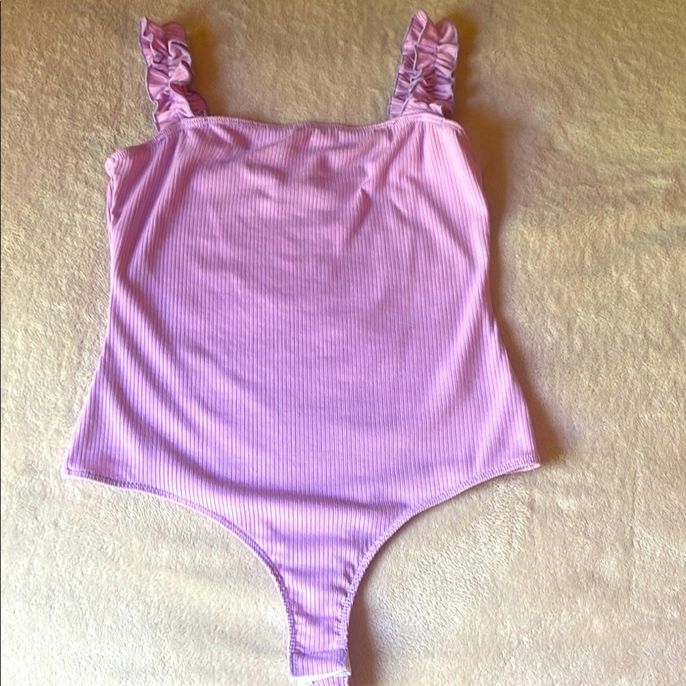 Kids Ruffled One Piece in Lavender